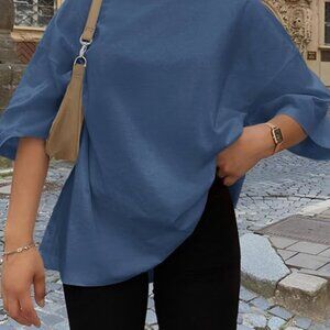 Trendy Queen Women's Oversized Tee, Comfy Fabric Loose Fit, All-Day Cozy for Gym